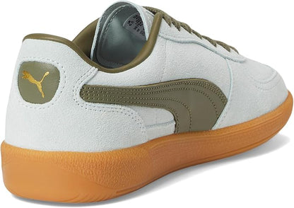 PUMA Women’s Palermo Sneakers – Peaceful Blue/Loden Green | Retro-Inspired Suede Trainers with Gum Sole & Signature T-toe Design