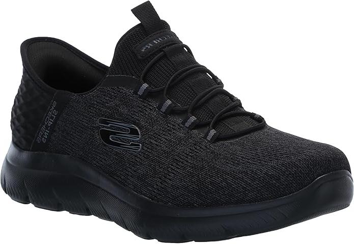 Skechers Men's Summits Key Pace Hands Free Slip-in Loafer, Black/Black,