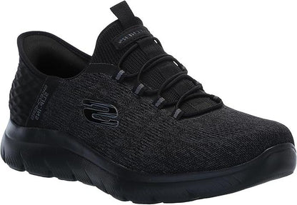 Skechers Men's Summits Key Pace Hands Free Slip-in Loafer, Black/Black,