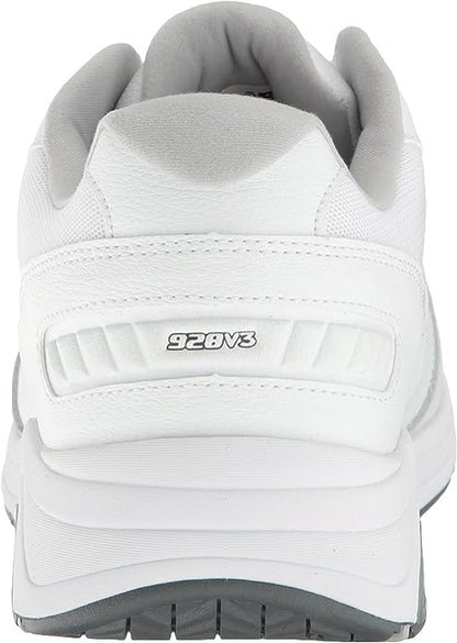 New Balance Men's 928v3 Walking Shoe White Leather Sneaker MW928WT3