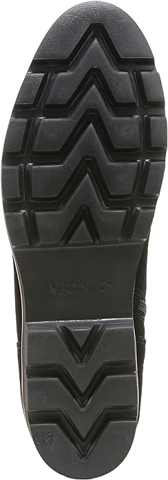 Vionic Women's Charm Brionie Chelsea Bootie Black – Arch Support Ankle Boots with Pull-Up Style, Leather Upper & Orthotic Comfort