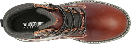 Wolverine Men's Revival 6" Waterproof Industrial Boot, Rust