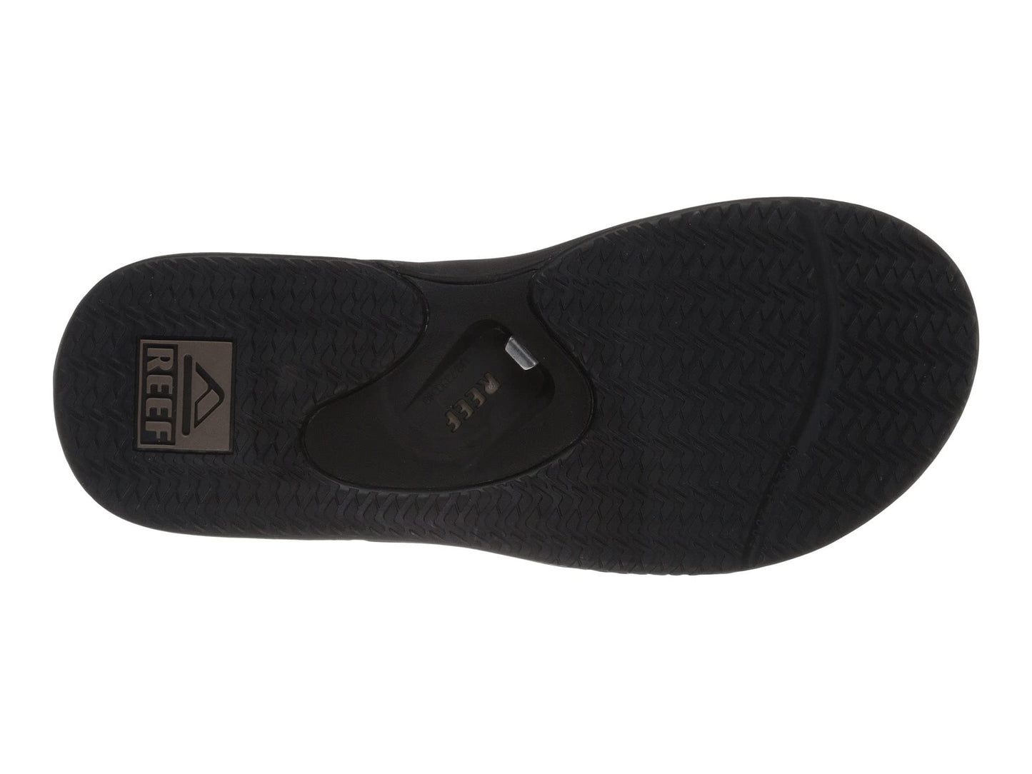 Reef Men's Leather Fanning Bottle Opener Sandals Black / Brown