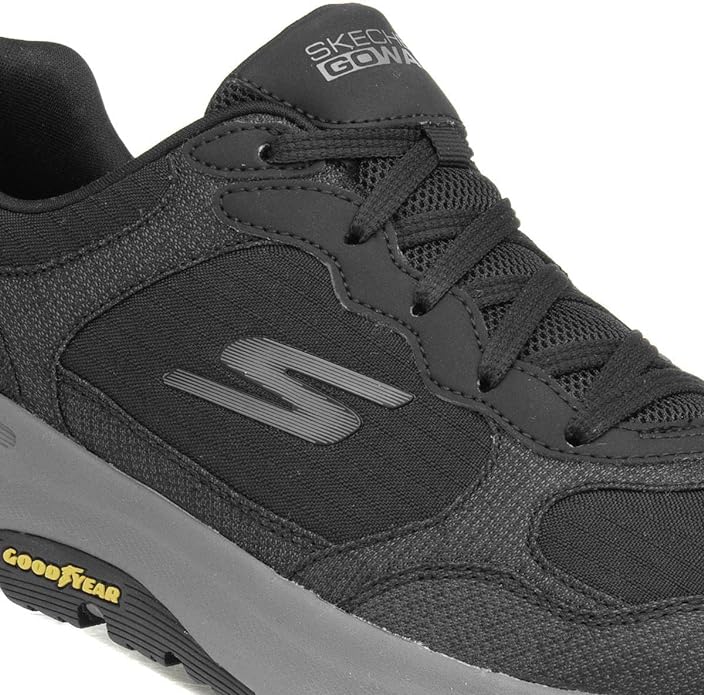 Skechers Men's Sneaker, Black and Charcoal Textile