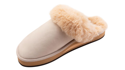 Rainbow Sunset Snugs – Women’s Premier Leather Fleece Slippers - Sand