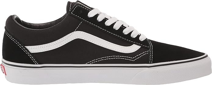 Vans Unisex Old Skool Classic Skate Shoes Black/White