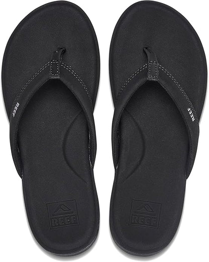 REEF Cushion Cloud Women's Flip Flop Black - Super Soft Molded Footbed, Enhanced Arch Support, Lightweight Water-Friendly Sandals