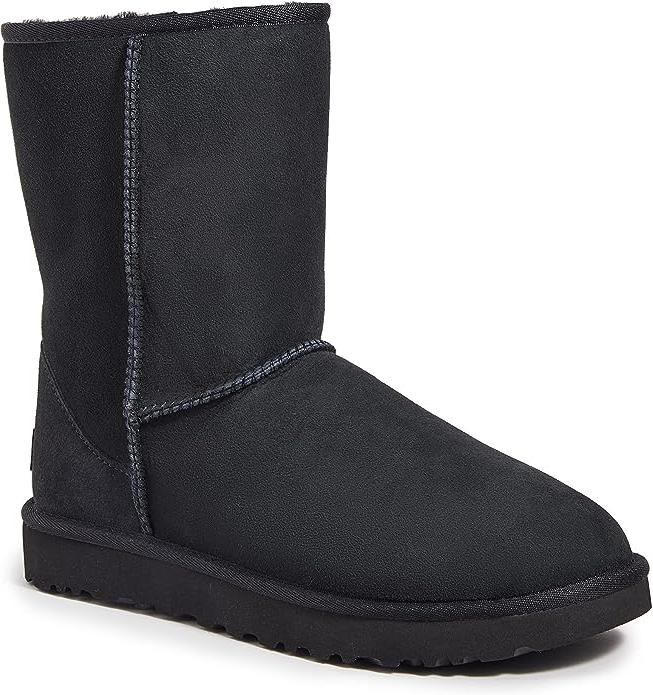 UGG Women's Classic Short II Sheepskin / Wool / Suede Black Boot