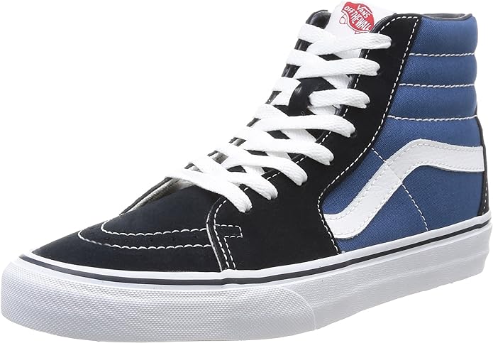 Vans "Sk8-Hi" Sneakers (Navy) Men's Canvas Suede Skateboard High-Top Shoes