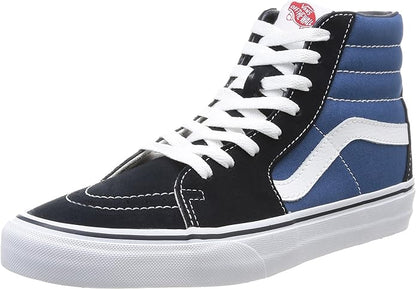 Vans "Sk8-Hi" Sneakers (Navy) Men's Canvas Suede Skateboard High-Top Shoes