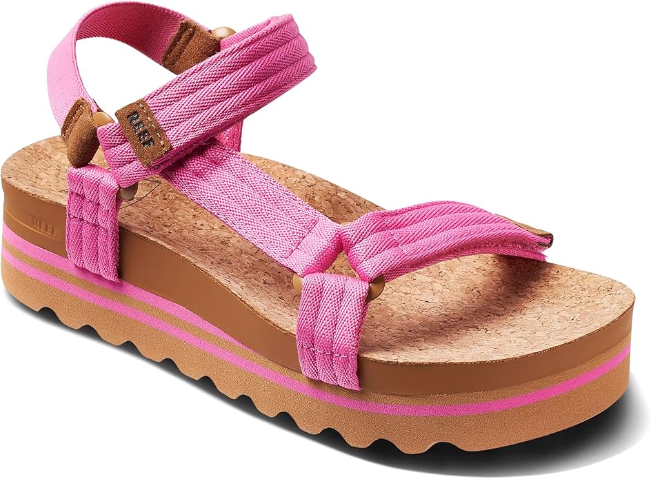 REEF Cushion Rem Hi Women's Platform Sandal Malibu – Adjustable Strap, Arch Support, Heel Cupping, Elevated Comfort