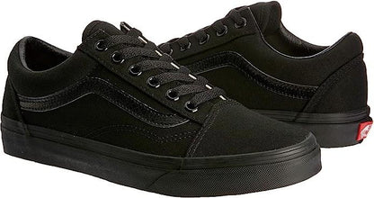 Vans "Canvas Old Skool" Sneakers (Black/Black) Skateboarding Skate Classic Shoes