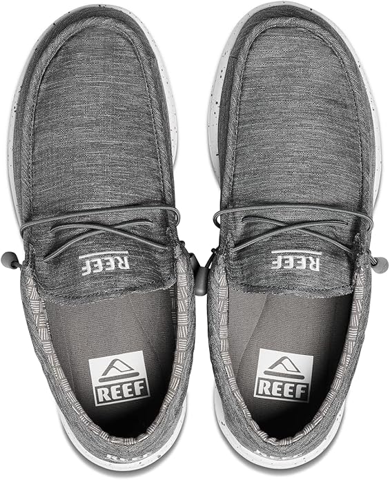 REEF Cushion Coast TX Men's Slip-On Memory Foam Comfort Shoe  Charcoal