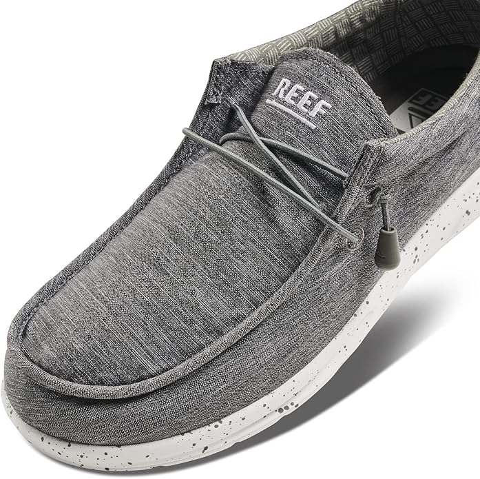REEF Cushion Coast TX Men's Slip-On Memory Foam Comfort Shoe  Charcoal