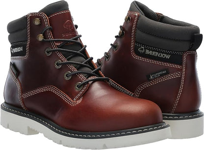 Wolverine Men's Revival 6" Waterproof Industrial Boot, Rust