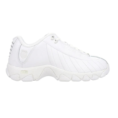 K-Swiss Women’s ST329 CMF Sneakers White/Silver | Leather Cushioned Comfort Tennis Shoes 93991-157