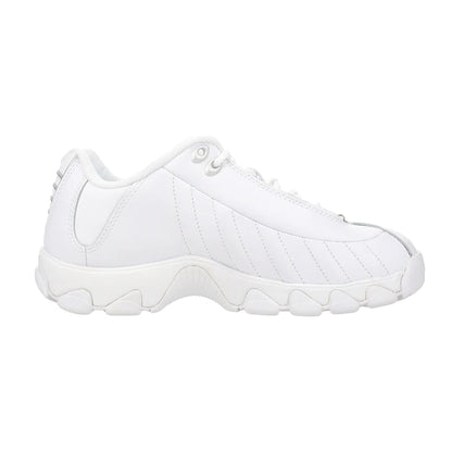 K-Swiss Women’s ST329 CMF Sneakers White/Silver | Leather Cushioned Comfort Tennis Shoes 93991-157