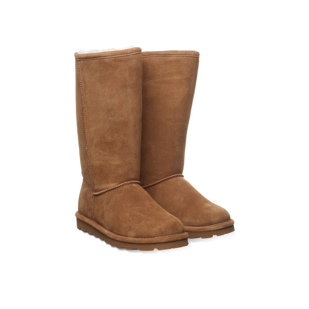 Bearpaw Women's Elle Tall Suede Winter Boots Wool Lined - Hickory