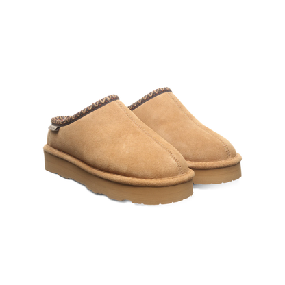 Bearpaw Women's Martis Suede Winter Slipper - Iced Coffee Solid