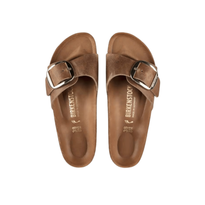 Birkenstock Madrid Big Buckle Sandals –  Cognac Oiled Leather - Narrow