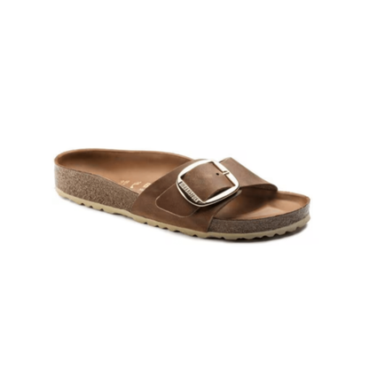 Birkenstock Madrid Big Buckle Sandals –  Cognac Oiled Leather - Narrow