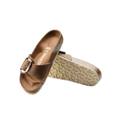 Birkenstock Madrid Big Buckle Sandals –  Cognac Oiled Leather - Narrow