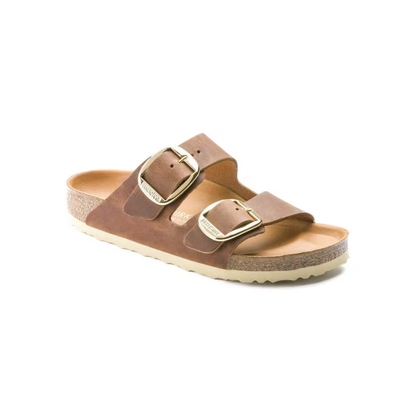 Birkenstock Arizona Big Buckle Oiled Leather Sandals - Cognac Regular