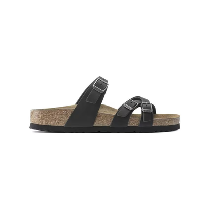 Birkenstock Franca Oiled Leather Unisex Sandals - Black