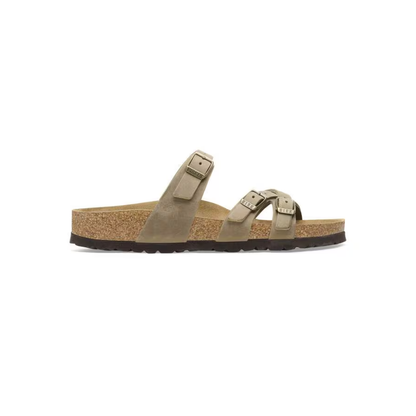 Birkenstock Franca Oiled Leather Adjustable Sandals Tobacco Brown