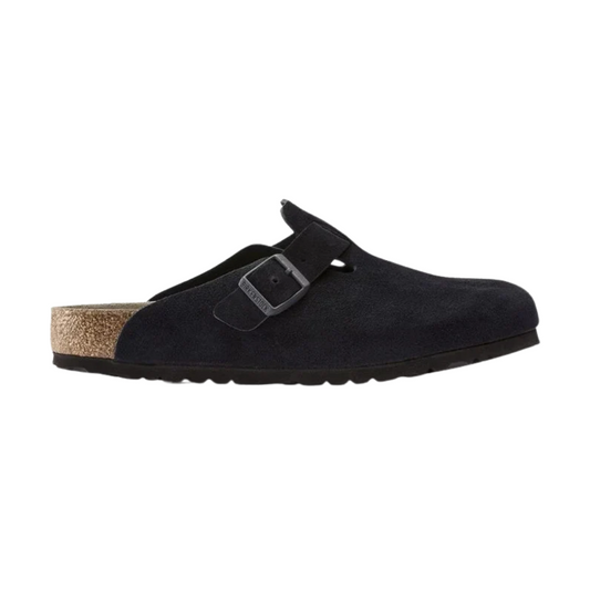 Birkenstock Boston Birko Flor Nubuck Leather Black 1020550 REG/WIDE