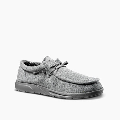 REEF Men's Cushion Coast Slip-On Shoe Light Gray – Lightweight Comfort with Memory Foam