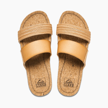 REEF Cushion Vista Hi Women's Platform Sandals – Natural Braid Vegan Leather