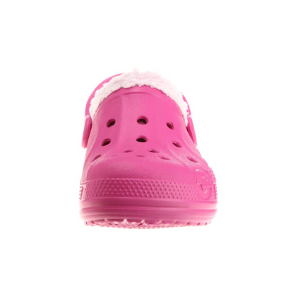 Crocs Kid's Baya Lined Lightweight Comfortable Clog - Fuchsia/bubblegum