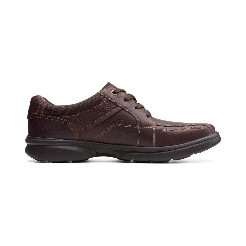 Clarks Bradley Walk Brown Tumbled Leather Mens Oxford Dress Shoe