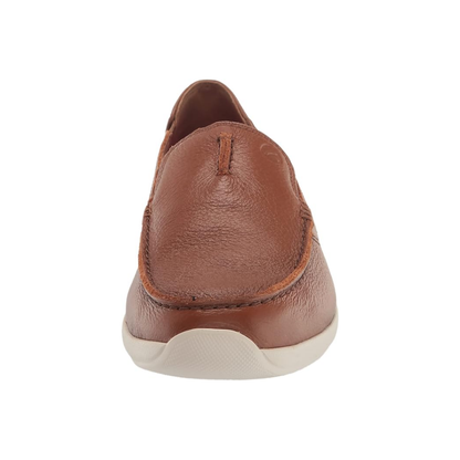 Clarks Men’s Gorwin Step Slip On Sneaker Tan Leather Comfort Loafer Shoes