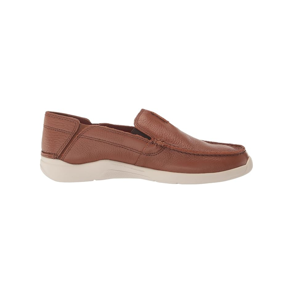 Clarks Men’s Gorwin Step Slip On Sneaker Tan Leather Comfort Loafer Shoes