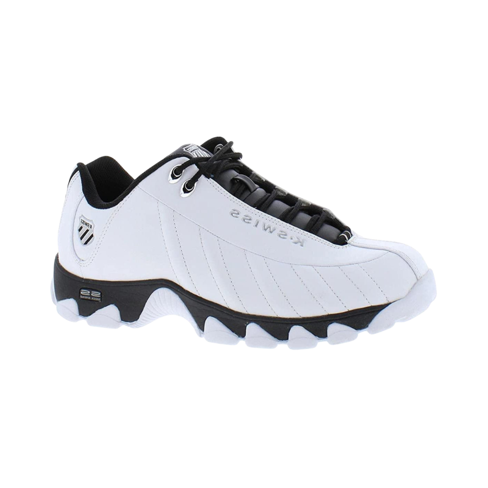 K-Swiss ST329 CMF Men's  Leather Shoes - Wide  White Black 03426-102