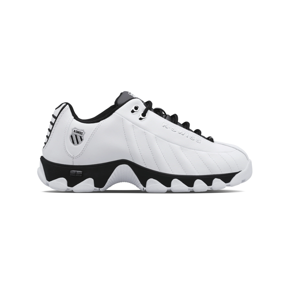 K-Swiss ST329 CMF Men's  Leather Shoes - Wide  White Black 03426-102
