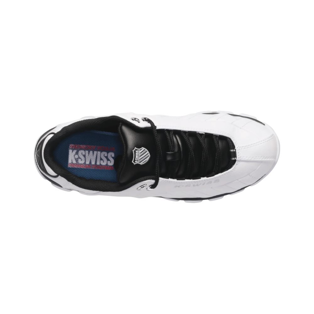 K-Swiss ST329 CMF Men's  Leather Shoes - Wide  White Black 03426-102