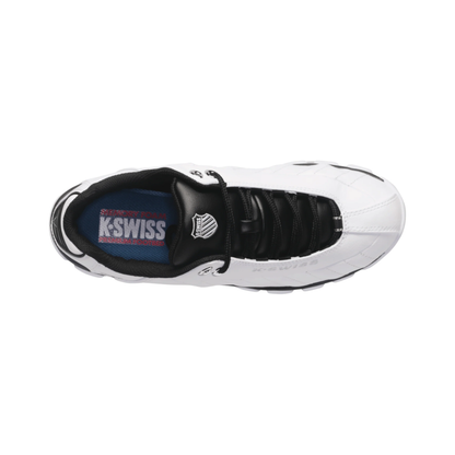 K-Swiss ST329 CMF Men's  Leather Shoes - Wide  White Black 03426-102
