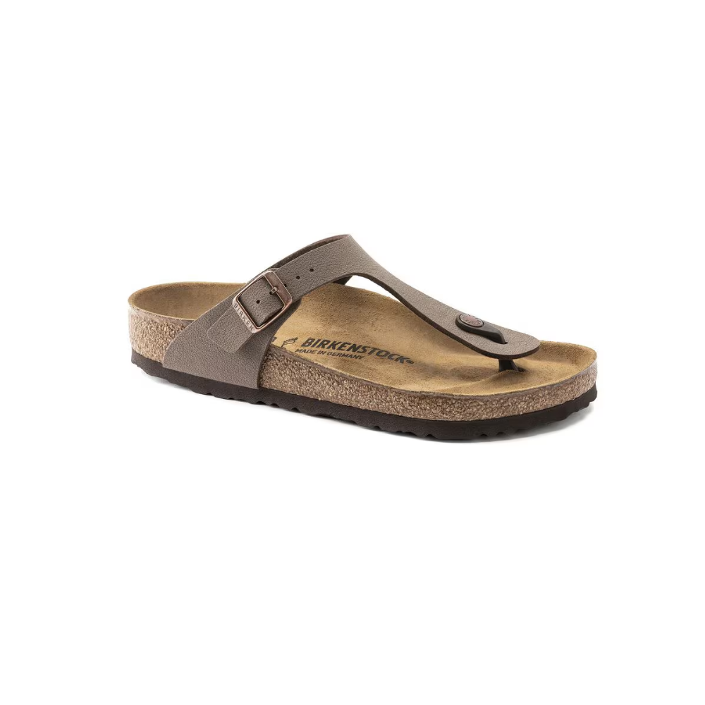 Birkenstock Gizeh – Birkibuc Women's Leather Thong Sandals Mocha 43751