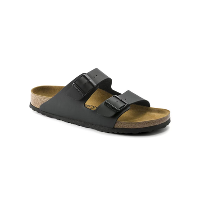 Birkenstock Arizona Birko-flor Black Leather Unisex Sandal