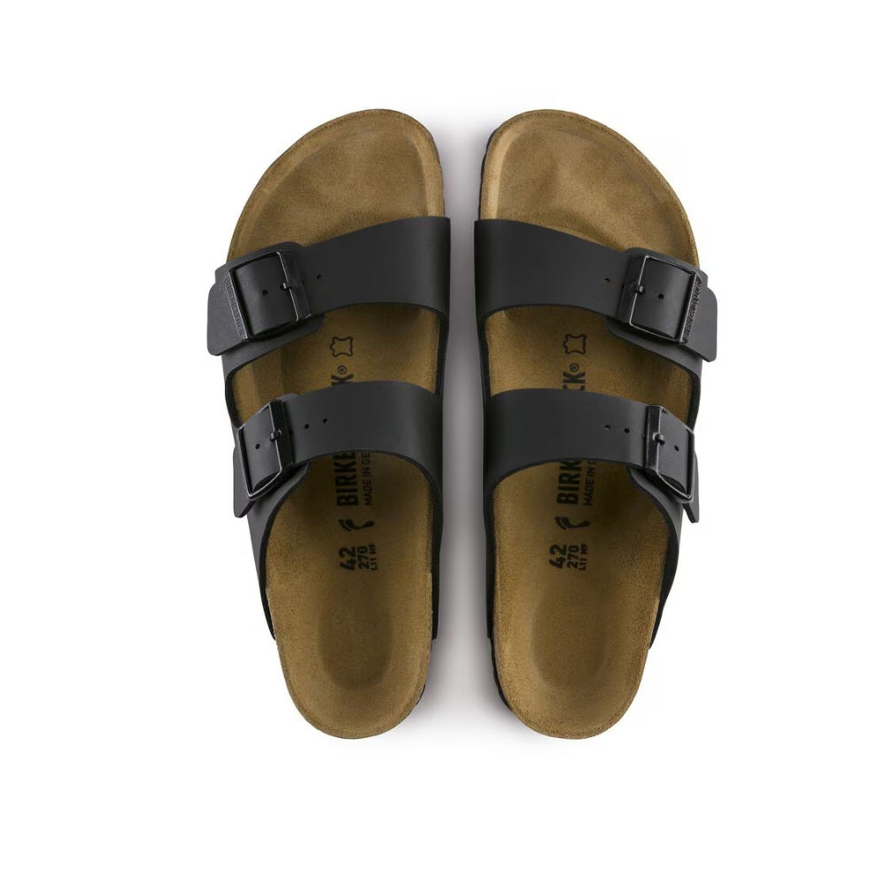Birkenstock Arizona Birko-flor Black Leather Unisex Sandal