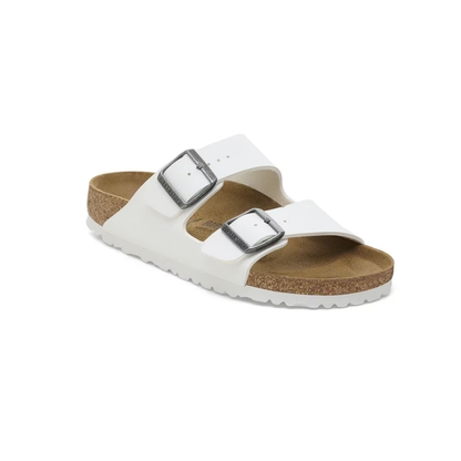 Birkenstock Arizona Birko-flor White Leather Unisex Sandal