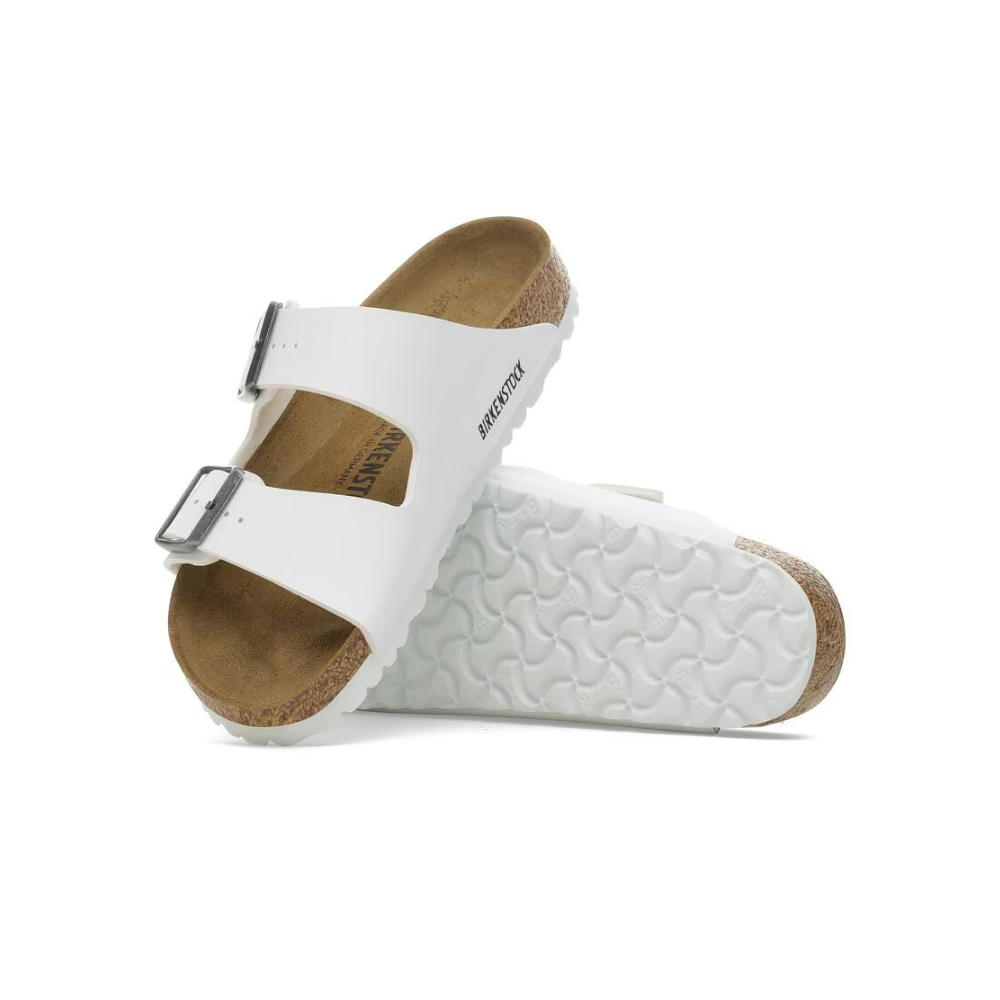 Birkenstock Arizona Birko-flor White Leather Unisex Sandal