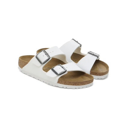 Birkenstock Arizona Birko-flor White Leather Unisex Sandal