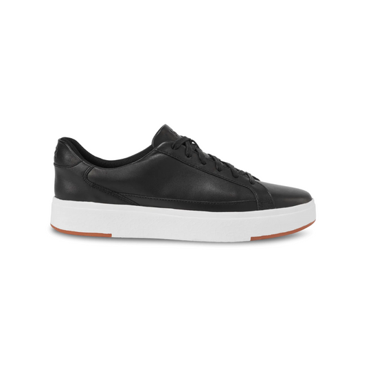 Kizik Vegas Unisex Hands-Free Leather Sneakers - Black / White