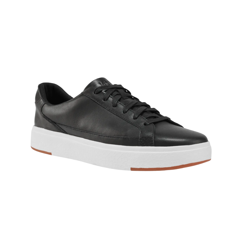 Kizik Vegas Unisex Hands-Free Leather Sneakers - Black / White