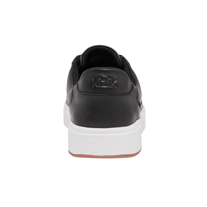 Kizik Vegas Unisex Hands-Free Leather Sneakers - Black / White