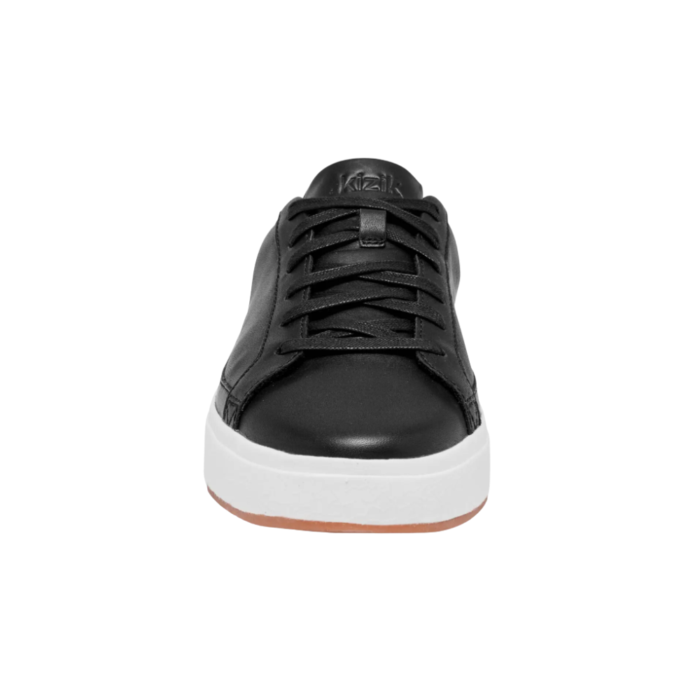 Kizik Vegas Unisex Hands-Free Leather Sneakers - Black / White